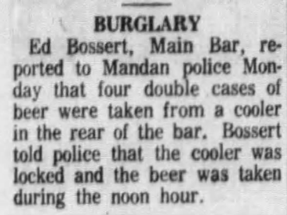 Clipping from The Bismarck Tribune